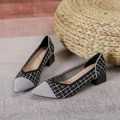 The Structure Milano Pointed Knit Pumps (heel 3.5 cm)