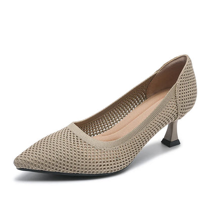 The Dynamique Monaco Pointed Knit Slingbacks (heel 6 cm)