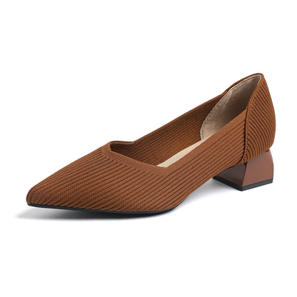 The Structure Basic Pointed Knit Pumps (heel 3.5 cm)