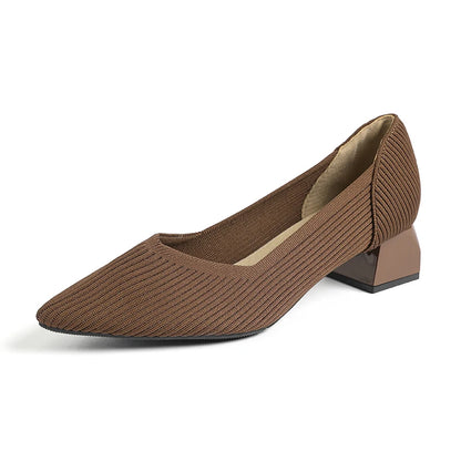 The Structure Basic Pointed Knit Pumps (heel 3.5 cm)