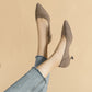 The Harmonie Vienna Pointed Knit Kitten Heels (heel 3 cm)