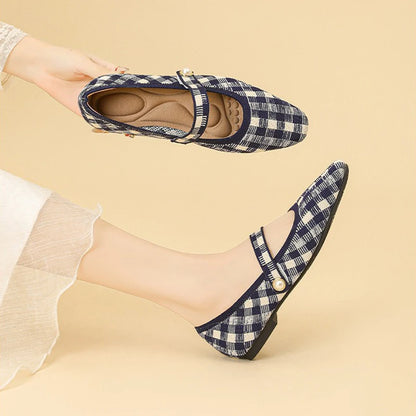 The Clarisse Florence Knit Mary Janes (heel 1 cm)