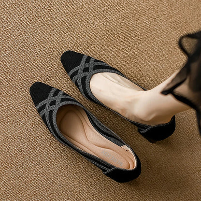 The Olgaine Prague Elastic Stilettos Heels (heel 4 cm)