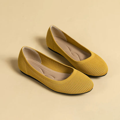 The Conforta Copenhagen Round Knit Flats (heel 0 cm)