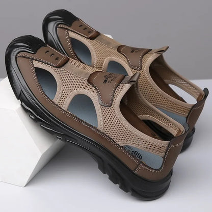 Muscat - Lightweight Mesh & Leather Hybrid Sandals for Men