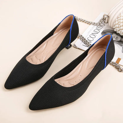 The Chicara Milan Pointed Knit Heels (heel 3 cm)