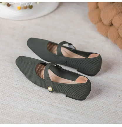 The Mollita Lisbon Elastic Ballet Flats (heel 1 cm)