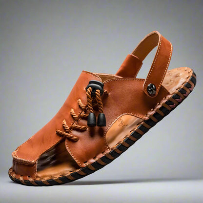 Abha – Men’s Genuine Leather Sandal – Solid Comfort with Classic Structure