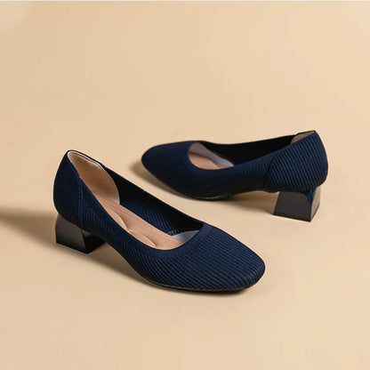 The Forte Marrakech Square Knit Pumps (heel 3.5 cm)