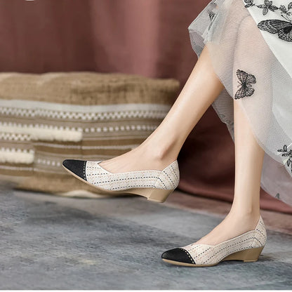 The Élan™ Vienna Pointed Wedge Knit Pumps (heel 4 cm)