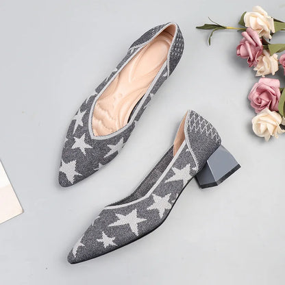 The Structure Basic Pointed Knit Pumps (heel 3.5 cm)