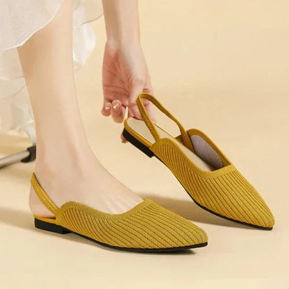 The Eliselle Paris Elastic Ballet Flats (heel 1 cm)