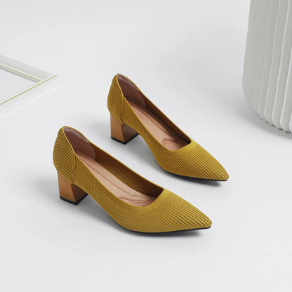 The Haute Capri Pointed Knit Pumps (heel 6 cm)