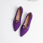 The Seoul Pointed Knit Mary Janes Flats