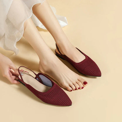 The Eliselle Paris Elastic Ballet Flats (heel 1 cm)