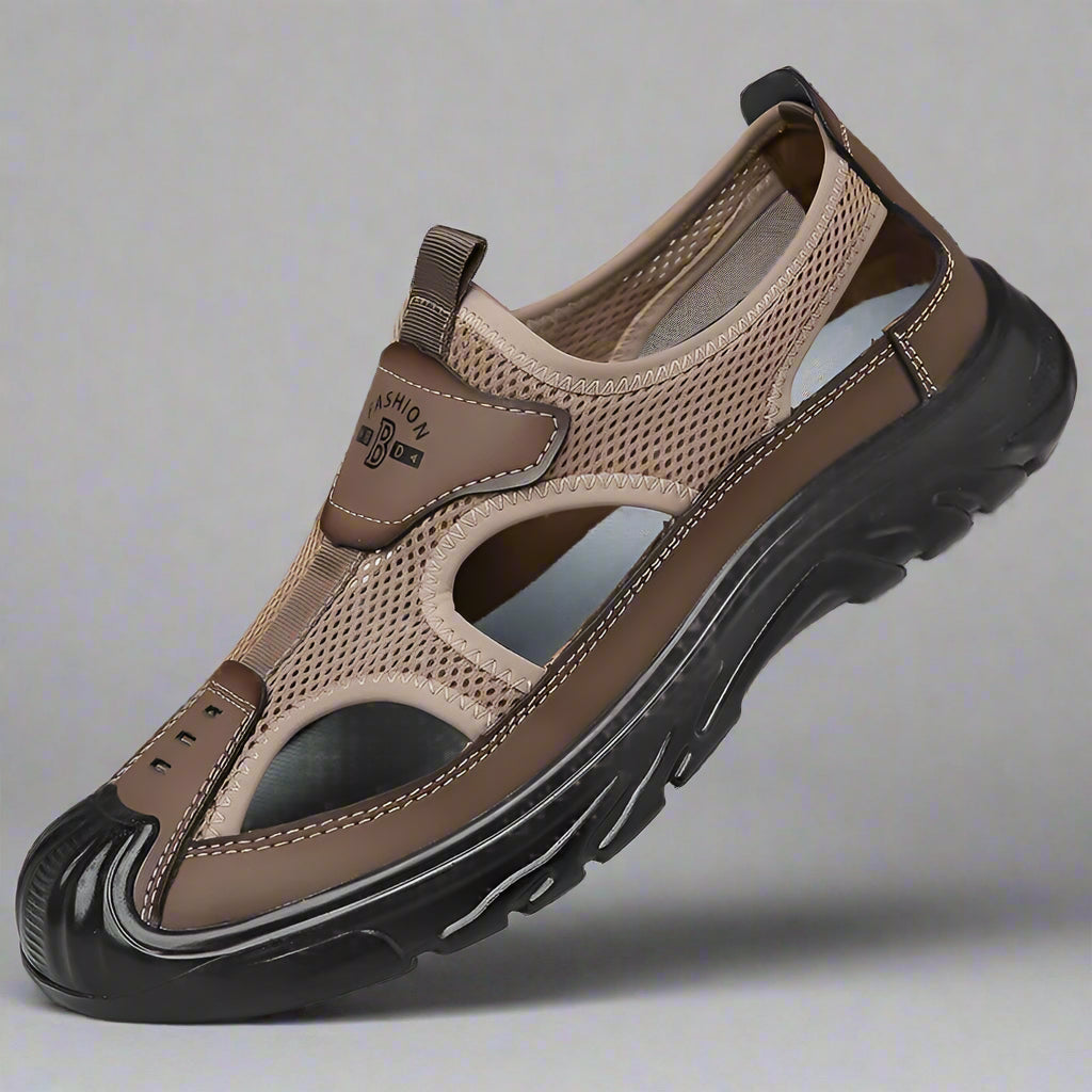 Muscat - Lightweight Mesh & Leather Hybrid Sandals for Men