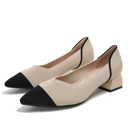 The Structure Basic Pointed Knit Pumps (heel 3.5 cm)