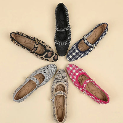 The Clarisse Florence Knit Mary Janes (heel 1 cm)