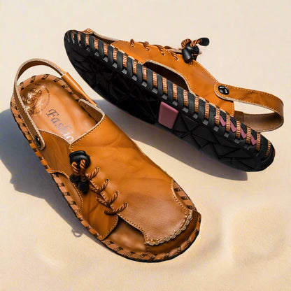 Abha – Men’s Genuine Leather Sandal – Solid Comfort with Classic Structure