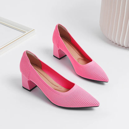 The Haute Capri Pointed Knit Pumps (heel 6 cm)
