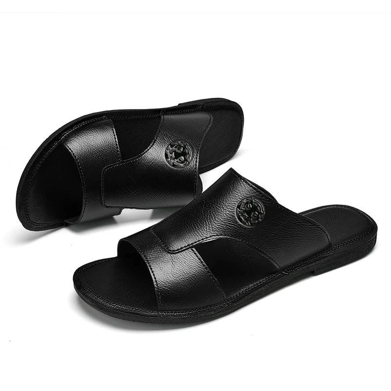 Riyadh - Leather Slide Sandals for Men Minimalist & Structured
