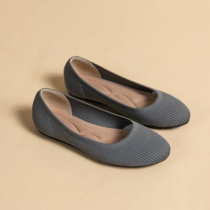 The Conforta Copenhagen Round Knit Flats (heel 0 cm)