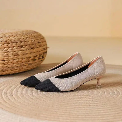 The Juliana Vienna Pointed Knit Pumps (heel 3 cm)