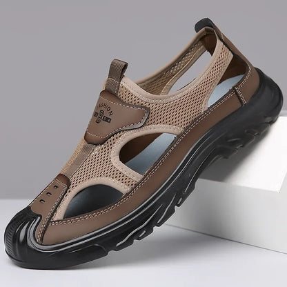 Muscat - Lightweight Mesh & Leather Hybrid Sandals for Men