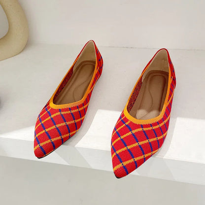 The Yaliane Vienna Elastic Ballet Flats (heel 1 cm)