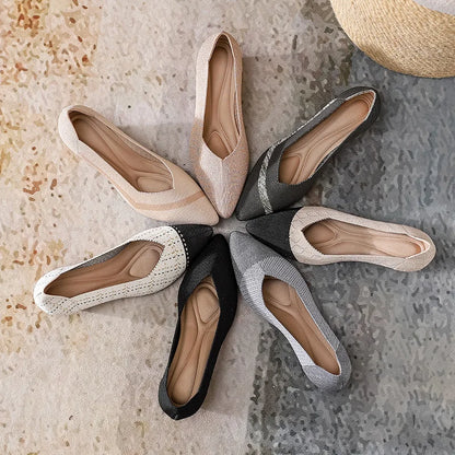 The Élan™ Vienna Pointed Wedge Knit Pumps (heel 4 cm)